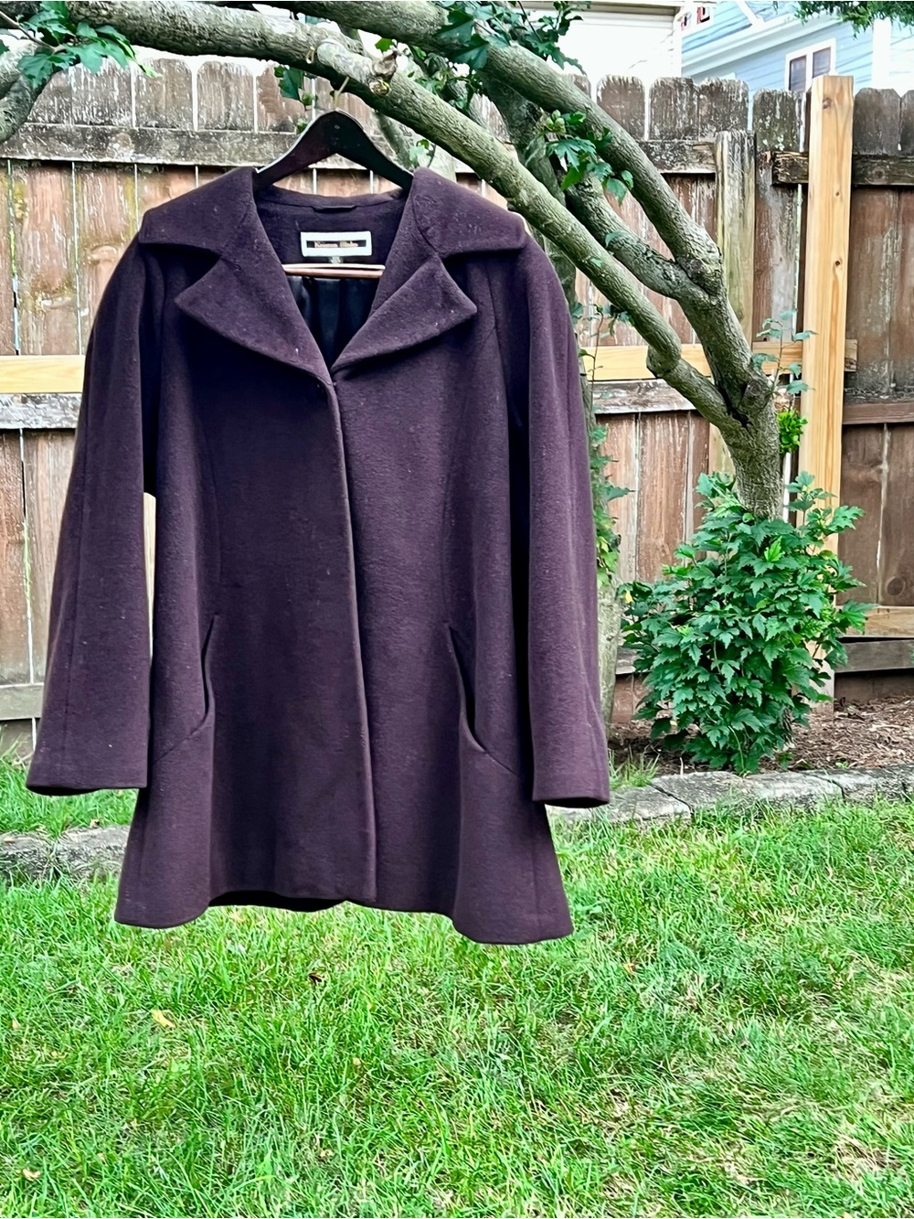 Peacoat Kristen Blake Plus Size 2X Brown Wool Angora Blend Winter Overcoat 22